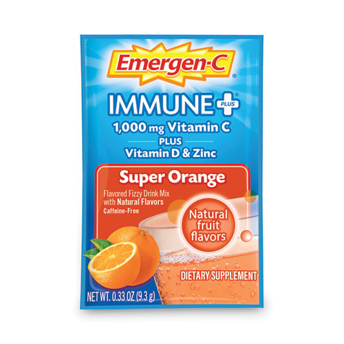 Image of Emergen-CÂ® Immune+ Formula, 0.33 Oz, Super Orange, 30 Packets