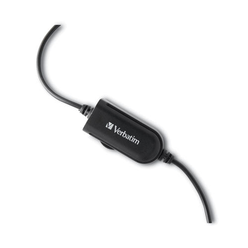 Image of Verbatim® 70722 Mono Headset with Microphone and In-Line Remote, Black