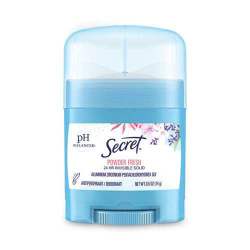 Image of Secret® 31384EA Invisible Solid Anti-Perspirant and Deodorant, Powder Fresh Scent, 0.5 oz Stick