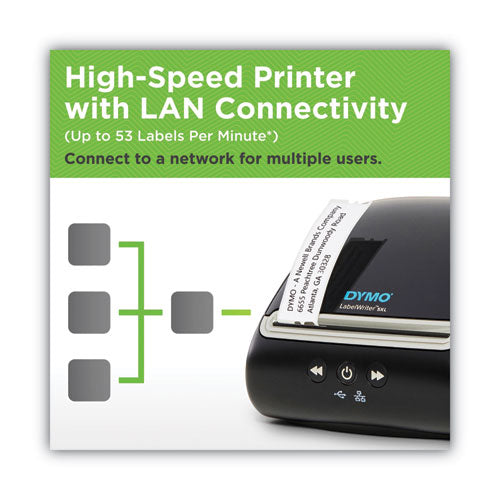 Image of DYMO® 2112554 Labelwriter 5xl Series Label Printer, 53 Labels/min Print Speed, 5.5 X 7 X 7.38