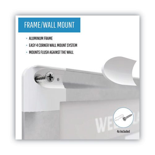 Image of MasterVision® GA0396830 Magnetic Dry Erase Calendar Board, Weekly Planning/Scheduling, 36" x 24", White Surface, Satin Aluminum Frame