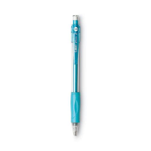 Image of BIC® MV11 BLK Velocity Original Mechanical Pencil, 0.9 mm, HB (#2), Black Lead, Turquoise Barrel, Dozen