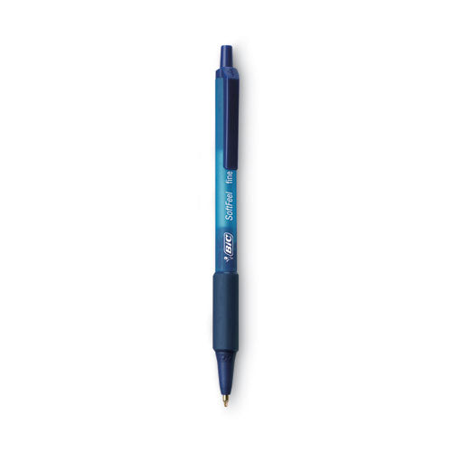 Image of BIC® SCSM361-BE Soft Feel Ballpoint Pen Value Pack, Retractable, Medium 1 Mm, Blue Ink, Blue Barrel, 36/pack