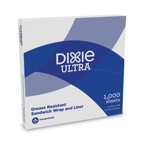 Image of Dixie® GRC1212 All-Purpose Food Wrap, Dry Wax Paper, 12 x 12, White, 1,000 Sheets/Pack, 5 Packs/Carton