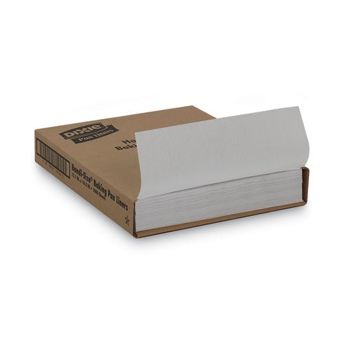 Image of Dixie® HS1000 Greaseproof Liftoff Pan Liners, 12.2 x 16.38, White, 1,000/Carton