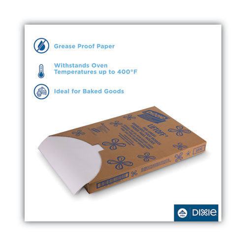 Image of Dixie® LO10 Greaseproof Liftoff Pan Liners, 16.38 x 24.38, White, 1,000/Carton