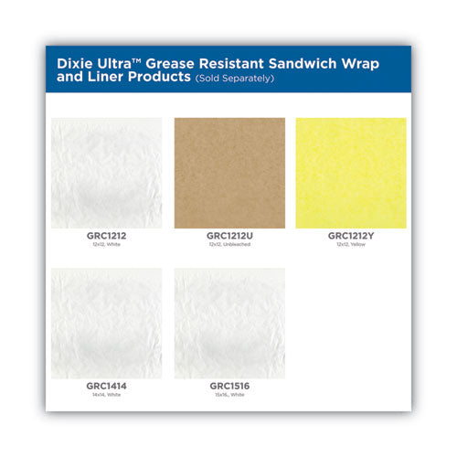 Image of Dixie® GRC1516 All-Purpose Food Wrap, Dry Wax Paper, 15 x 16, White, 1,000 Sheets/Pack, 3 Packs/Carton
