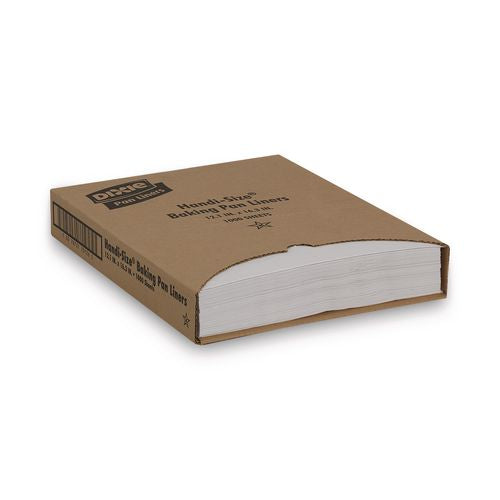 Image of Dixie® HS1000 Greaseproof Liftoff Pan Liners, 12.2 x 16.38, White, 1,000/Carton