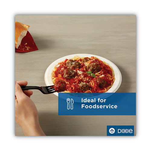Image of DixieÂ® Individually Wrapped Mediumweight Polystyrene Cutlery, Fork, Plastic, Black, 1,000/Carton