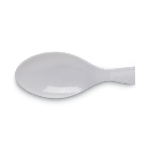 Image of Dixie® TM23C7 Individually Wrapped Mediumweight Polystyrene Cutlery, Spoon, Plastic, White, 1,000/Carton