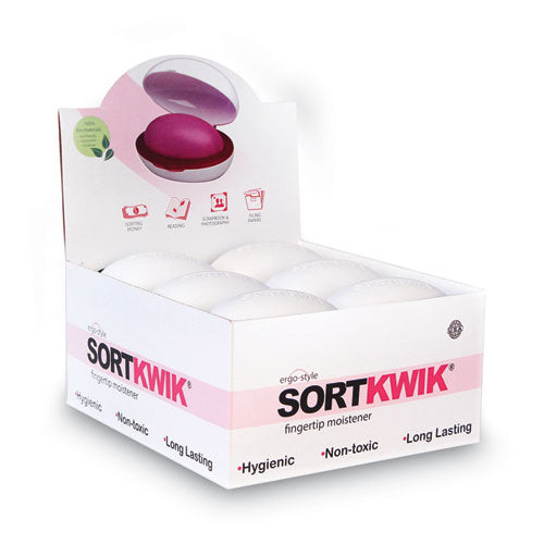 Image of Lee Sortkwik® 12134 Ergo-Style Fingertip Moistener, 1.5 Oz, White