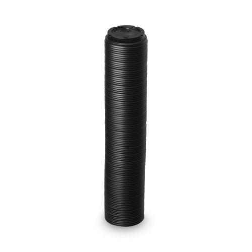 Image of Dixie® D9542B Drink-Thru Lids, Fits 10 oz to 20 oz Hot Cups, Plastic, Black, 1,000/Carton