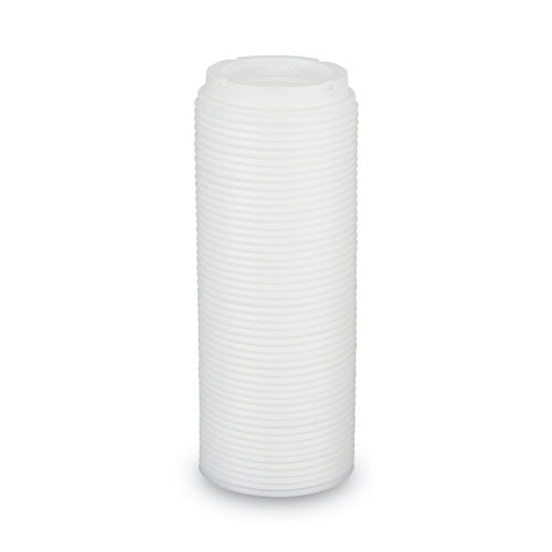 Image of Dixie® 9542500DX Dome Drink-Thru Lids, Fits 10 oz to 16 oz PerfecTouch Hot Cups/12 oz to 20 oz WiseSize Hot Cups, Plastic, White, 50/Pack