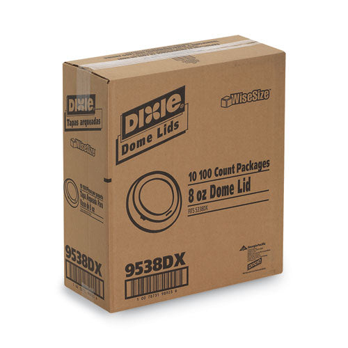 Image of Dixie® 9538DX Drink-Thru Lid, Fits 8 oz Hot Cups, Plastic, White, 1,000/Carton