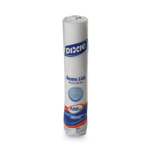 Image of Dixie® 9538DX Drink-Thru Lid, Fits 8 oz Hot Cups, Plastic, White, 1,000/Carton