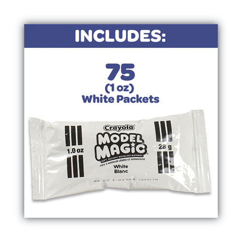 Image of Crayola® 236001 Model Magic Modeling Compound,1 Oz Packs, 75 Packs, White, 6 Lbs 13 Oz
