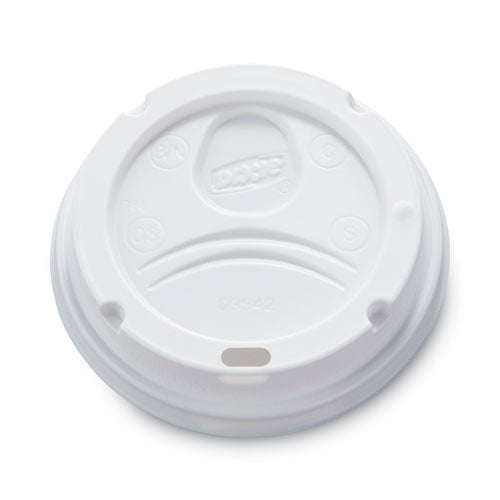 Image of Dixie® 9542500DX Dome Lid, Fits 10 oz to 16 oz PerfecTouch Hot Cups/12 oz to 20 oz WiseSize Hot Cups, Plastic, White, 500/Carton