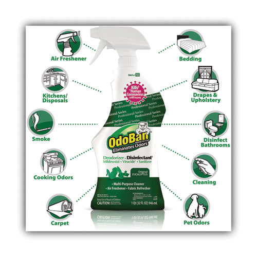 Image of Clean Control Corporation Deodorizer/Disinfectant Spray, RTU, 32oz, Eucalyptus, GN