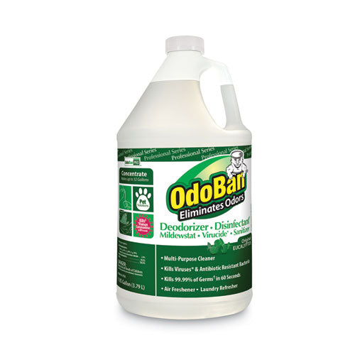 Image of OdoBan® 911062-G4 Concentrated Odor Eliminator And Disinfectant, Eucalyptus, 1 Gal Bottle