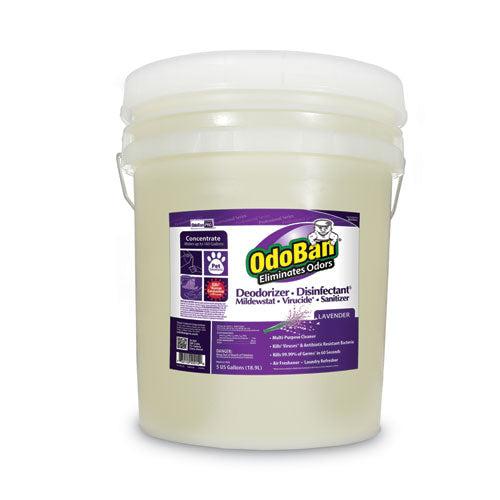 Image of OdoBan® 911162-5G Concentrated Odor Eliminator And Disinfectant, Lavender Scent, 5 Gal Pail