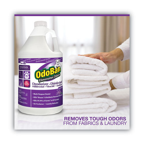 Image of OdoBan® 911162-G4 Concentrate Odor Eliminator And Disinfectant, Lavender Scent, 1 Gal Bottle, 4/carton