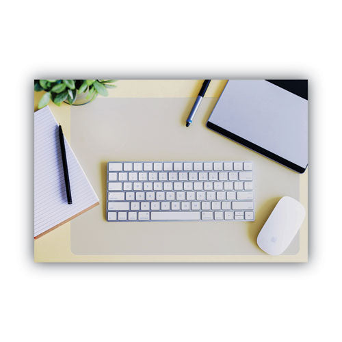 Image of Floortex® FPDE1722RA Desktex Polycarbonate Desk Pad, 22" x 17", Clear