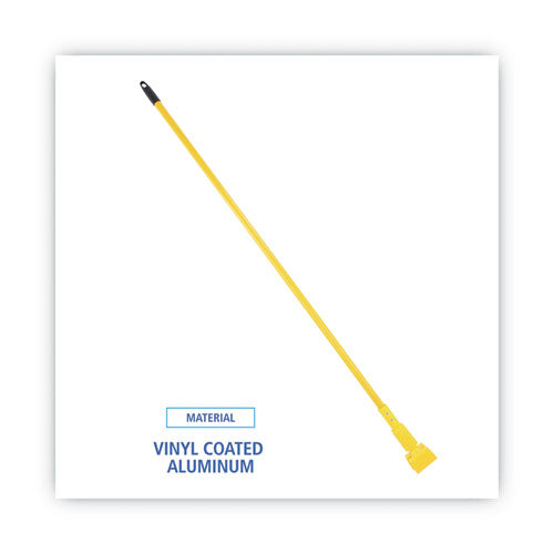 Image of Boardwalk® BWK610 Plastic Jaws Mop Handle for 5" Wide Mop Heads, 1" dia x 60", Yellow