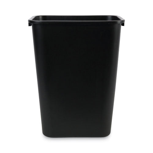 Image of Boardwalk® 3485203 Soft-Sided Wastebasket, 41 Qt, Plastic, Black