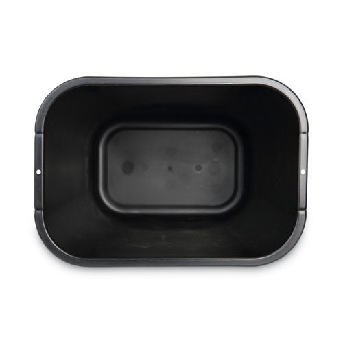 Image of Boardwalk® 3485201 Soft-Sided Wastebasket, 14 Qt, Plastic, Black