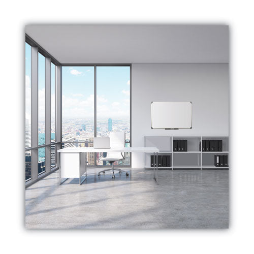 Image of QuartetÂ® Euro-Style Magnetic Dry-Erase Aluminum Frame Boards, 36" x 24", White Surface, Satin Aluminum Frame
