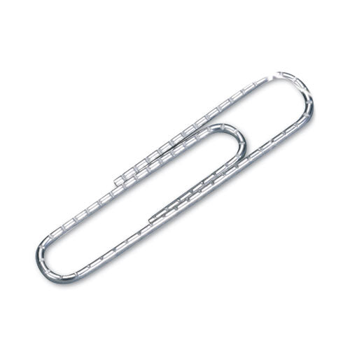 Image of ACCO A7072385G Paper Clips, #1, Nonskid, Silver, 100 Clips/Box, 10 Boxes/Pack