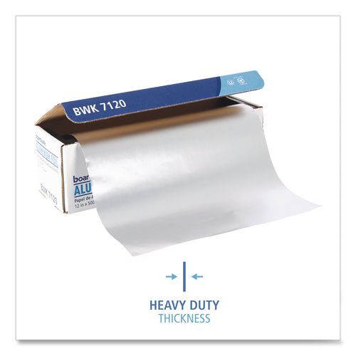 Image of Boardwalk® BWK7120 Heavy-Duty Aluminum Foil Roll, 87 Gauge, 12" x 500 ft