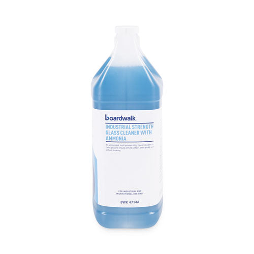 Image of Boardwalk® 585600-41ESSN Industrial Strength Glass Cleaner With Ammonia, 1 Gal Bottle, 4/carton