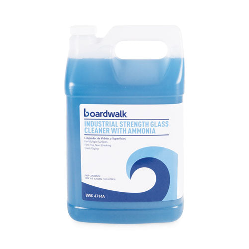 Image of Boardwalk® BWK4714AEA Industrial Strength Glass Cleaner With Ammonia, 1 Gal Bottle