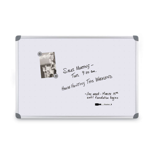 Image of QuartetÂ® Euro-Style Magnetic Dry-Erase Aluminum Frame Boards, 36" x 24", White Surface, Satin Aluminum Frame