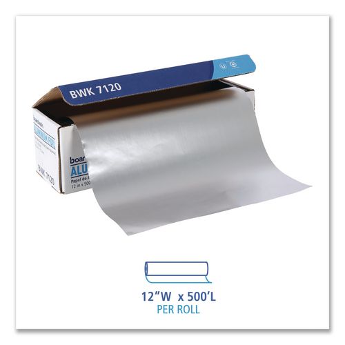 Image of Boardwalk® BWK7120 Heavy-Duty Aluminum Foil Roll, 87 Gauge, 12" x 500 ft