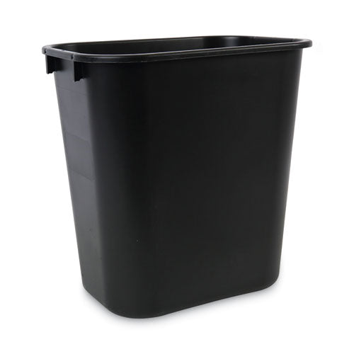 Image of Boardwalk® 3485201 Soft-Sided Wastebasket, 14 Qt, Plastic, Black