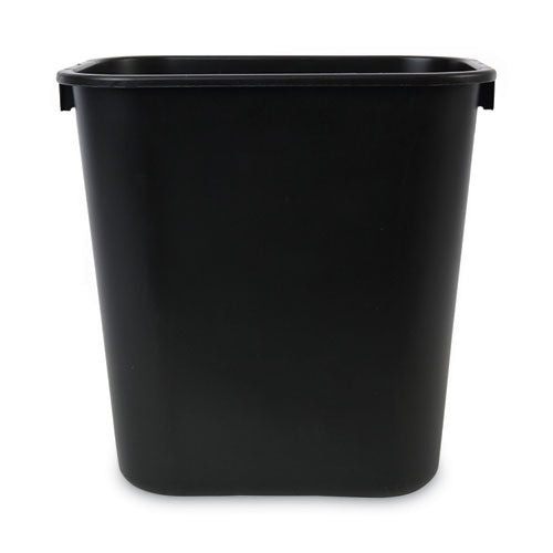 Image of Boardwalk® 3485201 Soft-Sided Wastebasket, 14 Qt, Plastic, Black