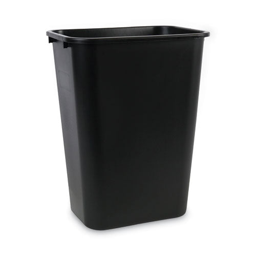 Image of Boardwalk® 3485203 Soft-Sided Wastebasket, 41 Qt, Plastic, Black