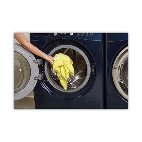 Image of Boardwalk® 2164039 Microfiber Cleaning Cloths, 16 X 16, Yellow, 24/pack