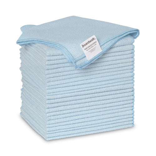 Image of Boardwalk® 2164038 Microfiber Cleaning Cloths, 16 X 16, Blue, 24/pack