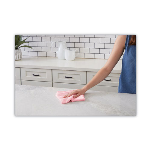 Image of Boardwalk® 2164040 Microfiber Cleaning Cloths, 16 X 16, Pink, 24/pack