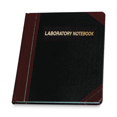 Image of Boorum & Pease® L21-150-R Laboratory Notebook, Data/Lab-Record Format, Black/Red Cover, (150) 10.38 x 8.13 Sheets