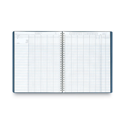 Image of House of Doolittle HOD51407 Recycled Class Record Book, 8 Classes, 35 Students, 9 to 10 Week Terms, 40-Week Span, Blue Cover, 11 x 8.5 Sheets