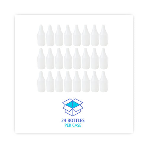 Image of Boardwalk® 512246 Embossed Plastic Spray Bottle, 24 oz, Clear, 24/Carton
