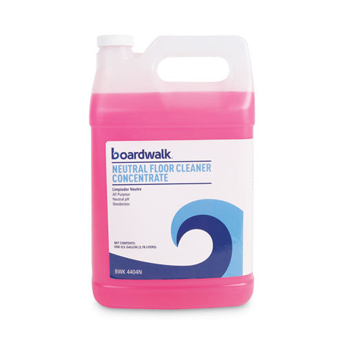 Image of Boardwalk® 570600-41ESSN Neutral Floor Cleaner Concentrate, Lemon Scent, 1 Gal Bottle, 4/carton