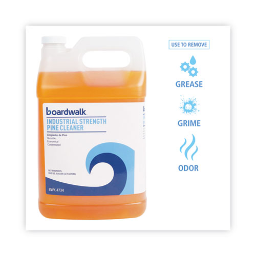 Image of Boardwalk® BWK4734EA Industrial Strength Cleaner, Pine Scent, 1 gal Bottle