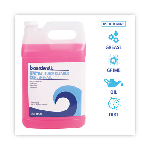 Image of Boardwalk® BWK4404NEA Neutral Floor Cleaner Concentrate, Lemon Scent, 1 Gal Bottle