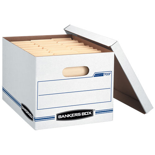 Image of Bankers Box® 1277601 Stor/file Basic-Duty Storage Boxes, Letter/legal Files, 12.5" X 16.25" X 10.5", Kraft/green, 12/carton