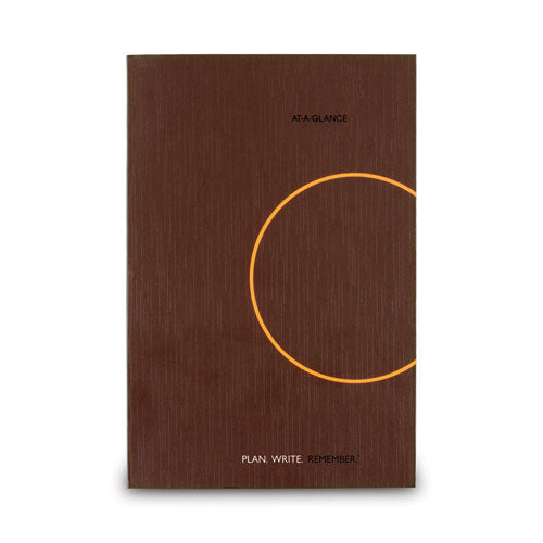 Image of AT-A-GLANCEÂ® One-Day-Per-Page Planning Notebook, 9 x 6, Dark Brown/Orange Cover, 12-Month (Jan to Dec): 2025